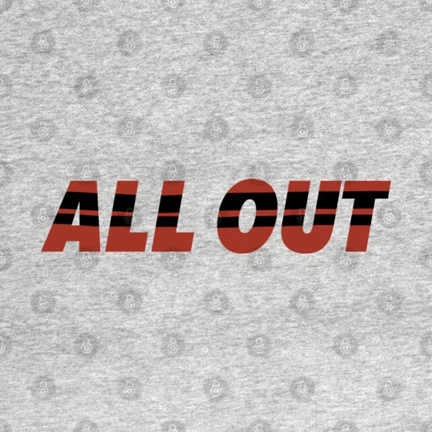 All out anime text red and black cool by SharonTheFirst